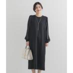 アーバンリサーチ ドアーズ URBAN RESEARCH DOORS ボリュームスリーブドッキングワンピース （ブラック）