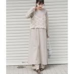 アイテムズ アーバンリサーチ ITEMS URBAN RESEARCH カギバリキャミ×カットワンピース （ベージュ）