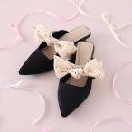 【2026年春夏新作】ヴィヴィアン VIVIAN リボンミュールパンプス （ブラックコンビ）