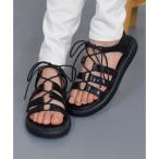 ビビッドレディ VIVIDLADY ストラップサンダル レディース 夏サンダル （black）