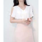 ショッピングレディ 夏 ビビッドレディ VIVIDLADY フリルブラウス レディース 夏 （アイボリー）