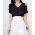 ビビッドレディ VIVIDLADY フリルブラウス レディース 夏 （ブラック）