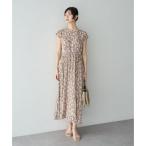 イェッカ ヴェッカ YECCA VECCA 花柄プリーツワンピース （ベージュ）