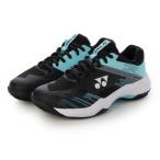 ヨネックス YONEX パワークッションカスケードアクセルワイド バドミントンシューズ （381 ブラック×アイスブルー）