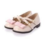 yo-skeYOSUKE [ ограничение SHOP обращение . item ][ Kids item ] натуральная кожа туфли с ремешками ( свет розовый )