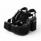 ヨースケ YOSUKE 【直営SHOP限定厚底サンダル】 (ブラックエナメル)
