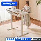 昇降式デスク 電動 昇降デスク FlexiSpot E6 オフィスデスク 天板傾斜機能 高さ調節 電動式 パソコンデスク スタンディングデスク デスク 机 4モーター 角度調整