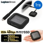 ショッピングロジテックダイレクト 40Gbps USB4対応 SSD 外付け 1TB Type-C R:3,000MB/s W:2,700MB/s PS5 / PS5 Pro 動作確認済 USB4(Gen3x2) ポータブル LMD-PBW010U4CBK new