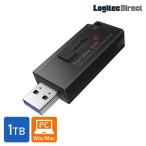 Logitec SSD 外付け 1TB USB3.2Gen2 読込速度600MB 秒 PS5 PS4動作確認 USBメモリサイズ 日本製 黒 LMD-SPB100U3BK ロジテックダイレクト限定