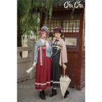 NyaNya 和風 ロリータ ロング丈ジャンパースカート ジャンスカのみ プリーツ リボン 和ロリ 和風ロリィタ ロリータファッション ロリィタ