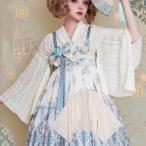 レースブラウス Psalm of Lyra トップス 秋冬 和ロリ 和風 着物 かわいい ゆったり フリーサイズ 重ね着 レイヤード 透け感 レトロ エレガント