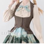 ショッピングLuxury クラシカルロリータ クラロリ ベスト のみ 3色 ストライプ柄 森ガール ヴィンテージ アンティーク ナチュラル エレガント 春秋コーデ お茶会 お呼ばれ
