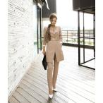 即納 スーツ パンツスーツ セットアップ 卒業式 入学式 服装 ママ 母 親 10代 20代 30代 40代 おしゃれ かっこいい 個性的 スカーフ ビジネス Vネック ベルト付