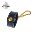 HERMES エルメス ノマド ブラック ゴールド金具 レザー/メタル グローブホルダー バッグチャーム レディース 303809