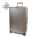 美品 リモワ トパーズ チタニウム 78L E-tag 電子タグ チタニウム アルミ スーツケース  ...