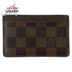 LOUIS VUITTON Louis Vuitton Damier porutokarutosa-n тянуть eben Brown PVC N61722 футляр для карточек футляр для визитных карточек чехол для пропуска 406916