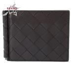  прекрасный товар BOTTEGAVENETA Bottega Veneta maxi сетка Brown серебряный металлические принадлежности кожа футляр для карточек зажим для денег имеется 407000