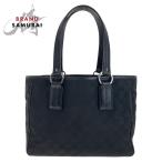 GUCCI グッチ ブラック 黒 シルバー金具 GGキャンバス/レザー 113019 トートバッグ ハンドバッグ レディース 408326