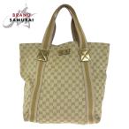 美品 GUCCI グッチ シェリーライン ベージュ ゴールド GGキャンバス 189669 トートバッグ ショルダーバッグ レディース 408478
