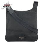 PRADA プラダ テスート 三角ロゴプレート ブラック 黒 ナイロン ショルダーバック メッセンジャーバッグ レディース 408590