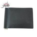  прекрасный товар SAINT LAURENT солнечный rolan черный чёрный серебряный металлические принадлежности кожа футляр для карточек зажим для денег мужской 408853