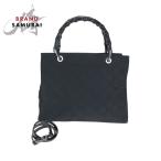 美品 GUCCI グッチ バンブー ブラック 黒 シルバー金具 GGキャンバス 002 1015 トートバッグ ハンドバッグ レディース 410373