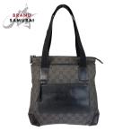 GUCCI グッチ ブラック 黒 GGキャンバス/レザー 28893 トートバッグ ショルダーバッグ レディース 410480