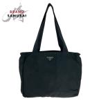 美品 PRADA プラダ テスート 三角ロゴプレート ブラック 黒 シルバー金具 ナイロン トートバッグ ショルダーバッグ レディース 410587
