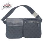 GUCCI グッチ GG柄 ブラック 黒 GGキャンバス 28566 ショルダーバッグ ボディバッグ バムバッグ 男女兼用 レディース 410645