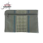 美品 BOTTEGAVENETA ボッテガヴェネタ イントレチャート グレー ガンメタ金具 レザー クラッチバッグ セカンドバッグ メンズ 411080