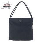 PRADA プラダ テスート 三角ロゴプレート ブラック 黒 シルバー金具 ナイロン トートバッグ ショルダーバッグ レディース 411358
