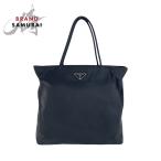 美品 PRADA プラダ テスート 三角ロゴプレート ブラック 黒 シルバー金具 ナイロン トートバッグ ショルダーバッグ レディース 500013