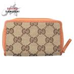 美品 GUCCI グッチ GG柄 ブラウン オレンジ GGキャンバス 138098 0416 コインケース カードケース レディース 500719