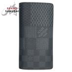 美品 LOUIS VUITTON ルイヴィトン ダミエ グラフィット 3D ポルトフォイユ ブラザNM ブラック 黒 PVC N60436 長財布 メンズ 500893