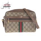 GUCCI グッチ ヴィンテージ オールドグッチ シェリーライン ブラウン GGスプリームキャンバス/レザー 68 02 004 ショルダーバッグ 501065