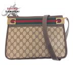 美品 GUCCI グッチ ヴィンテージ オールドグッチ シェリーライン ベージュ ブラウン レザー ショルダーバッグ 501198