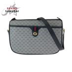 美品 GUCCI グッチ オールドグッチ グレー ネイビー ゴールド金具 GGスプリームキャンバス 89 02 077 ショルダーバッグ ポシェット 501215
