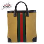 美品 GUCCI グッチ シェリーライン ベージュ ブラウン キャンバス/レザー 002 1121 トートバッグ レディース 501217