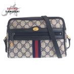 GUCCI グッチ ヴィンテージ シェリーライン オールドグッチ GGスプリームキャンバス/ショルダーバッグ ポシェット レディース 501406