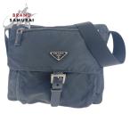 PRADA プラダ テスート 三角ロゴプレート ブラック 黒 シルバー金具 ナイロン 斜め掛け ショルダーバッグ 男女兼用 メンズ 501756