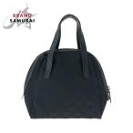 美品 GUCCI グッチ ブラック 黒 シルバー金具 GGキャンバス 124542 ハンドバッグ レディース 501759