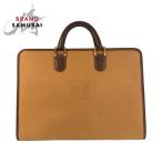 美品 LOEWE ロエベ ヴィンテージ アナグラム キャメル ブラウン ゴールド金具 レザー ビジネスバッグ ブリーフケース メンズ 501786
