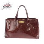 ショッピングヴェルニ 美品 LOUIS VUITTON ルイヴィトン モノグラム ヴェルニ ウィルシャーPM アマラント ブラウン M93641 ハンドバッグ トートバッグ 502045