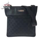 美品 GUCCI グッチ ブラック 黒 シルバー金具 GGキャンバス 019 0348 ショルダーバッグ ポシェット レディース 502416