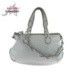 美品 LOEWE ロエベ フィエスタ ホワイト シルバー金具 レザー ショルダーバッグ トートバッグ ハンドバッグ 2way レディース 502481