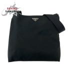 PRADA プラダ テスート 三角ロゴプレート ブラック 黒 シルバー金具 ナイロン ショルダーバッグ レディース 502775