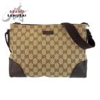 ショッピングＧＧキャンバス 美品 GUCCI グッチ ベージュ ブラウン GGキャンバス 114273 ショルダーバッグ メッセンジャーバッグ レディース 502833