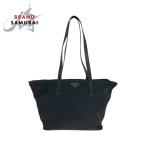 美品 PRADA プラダ テスート 三角ロゴプレート ブラック 黒 シルバー金具 ナイロン トートバッグ ショルダーバッグ レディース 503036