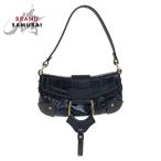 ショッピングGABBANA 美品 DOLCE&GABBANA ドルチェアンドガッバーナ ブラック 黒 ゴールド金具 パイソン/レザー ショルダーバッグ ハンドバッグ 503580