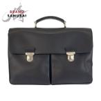 美品 PRADA プラダ ブラック 黒 シルバー金具 レザー ビジネスバッグ ブリーフケース メンズ 504081